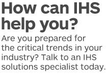 Are you prepared for the critical trends in your industry? Talk to an IHS solutions specialist today. 