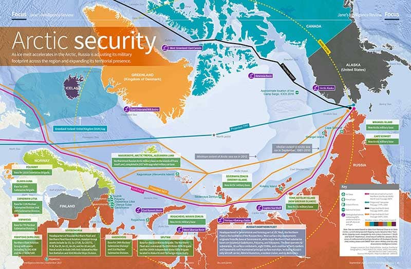 Ice melt opens up Arctic maritime and military activity