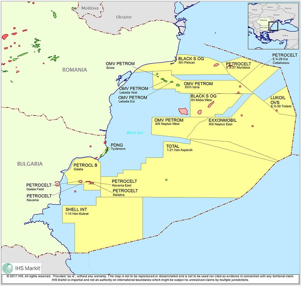 current licences' situation offshore Romania and Bulgaria