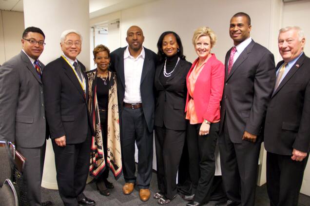 L to R text:  Fenimore Fisher, Shau-Wai Lam, Glenda Gill, Marc Bland, Alva Mason, Sara Hasson, Jesse Armstead, Don Esmond