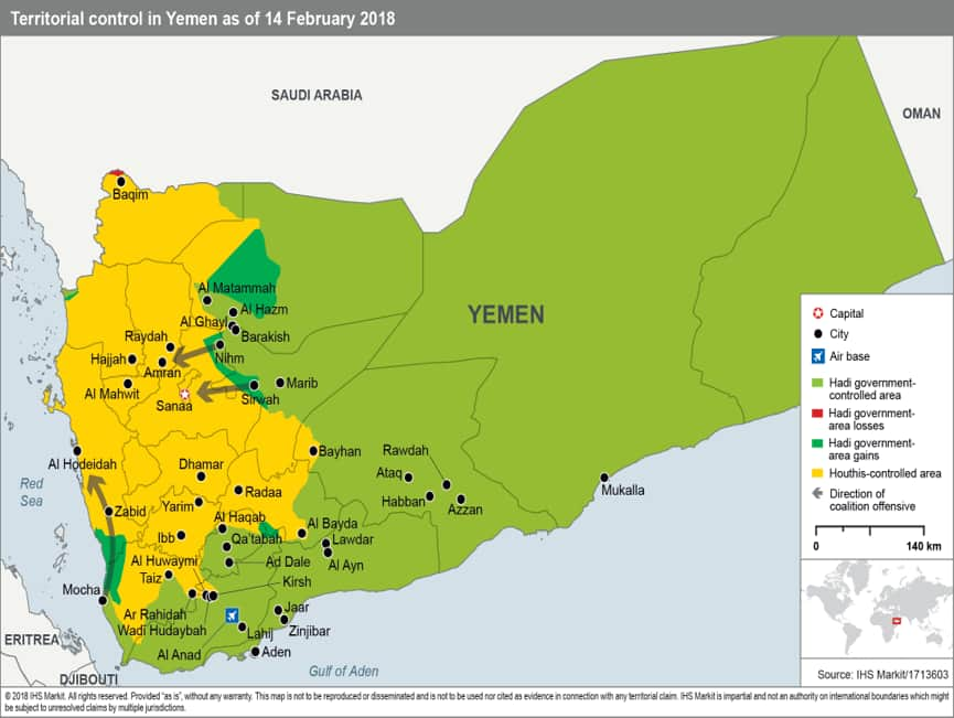 Yemen Political Map 